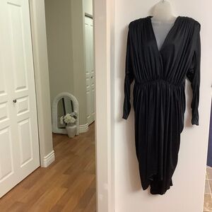 Vintage Black MIDI dress Large 37-39:bust